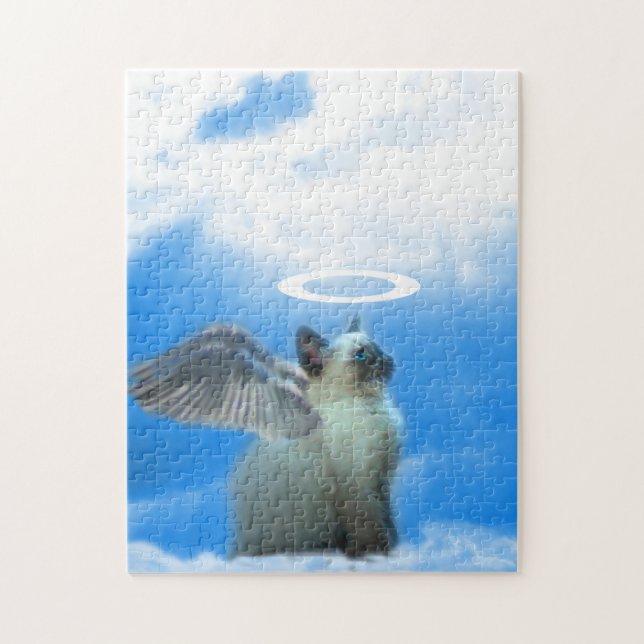 Puzzle Angel Kitty Siamese Kitten Chat (Vertical)