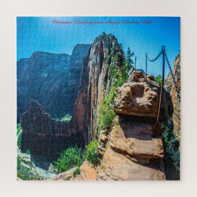Puzzle Angels Landing Utah voeux de Noël (Vertical)
