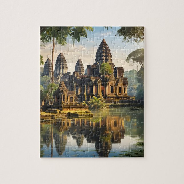 Puzzle Angkor Vat, ancien temple khmer (Vertical)