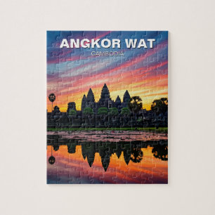 Puzzle Angkor Wat Cambodia Sunset