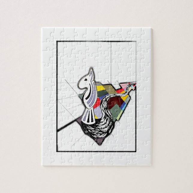 Puzzle Anglais Bull Terrier Surreal Art Diapositive d'éch (Vertical)