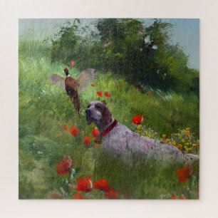 Puzzle Anglais Setter, Chasse de faisan