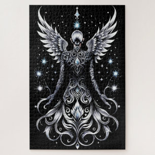 Puzzle Angle De Tatouage Noir Et Argent