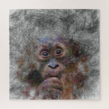 animal artistique orang bébé