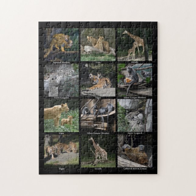 Puzzle animal de collage de bébé (Vertical)