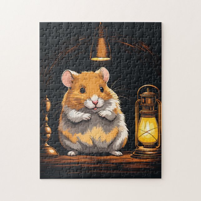 Puzzle Animal de Hamster cosy (Vertical)