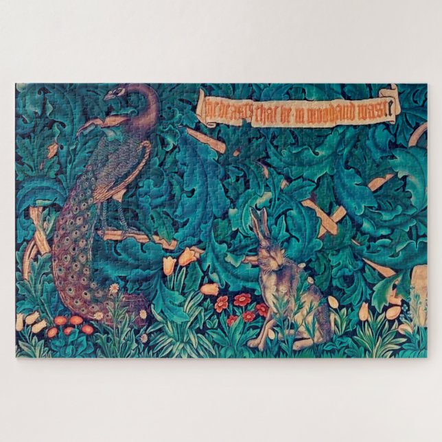 Puzzle Animals dans The Forest, William Morris (Horizontal)