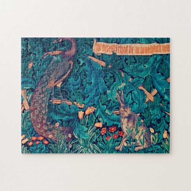 Puzzle Animals dans The Forest, William Morris (Horizontal)