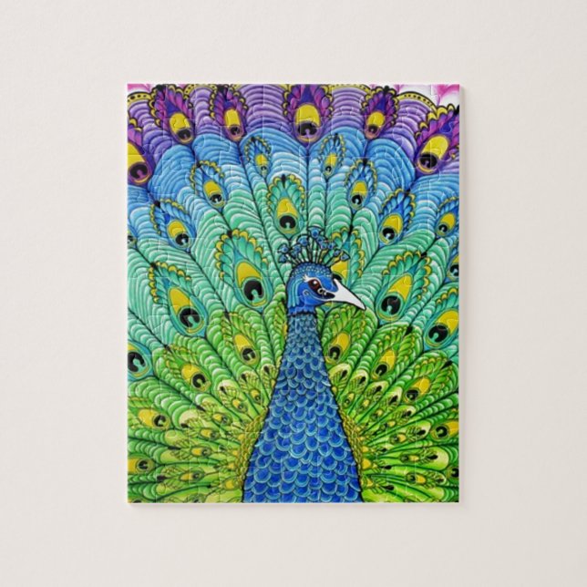 Puzzle Animation d'oiseau de paon (Vertical)