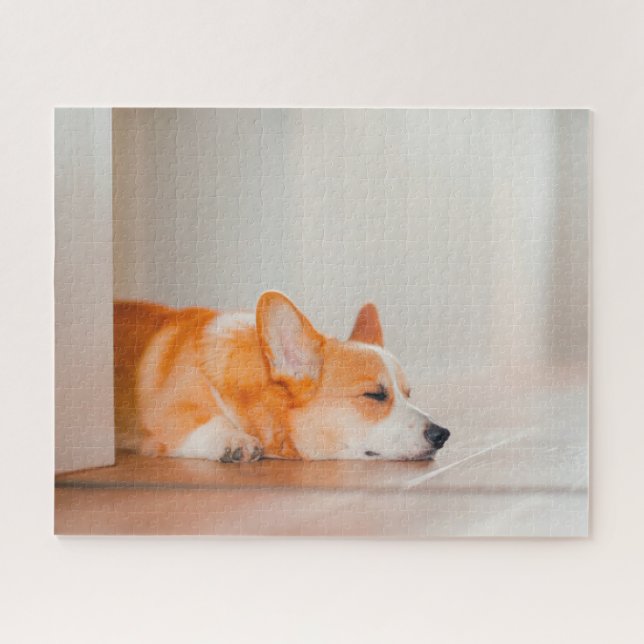 Puzzle Animaux de bébés cutest | Corgi Sleeping (Horizontal)