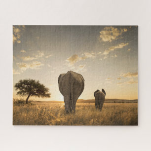 Puzzle Animaux de bébés cutest Eléphant veau et mère