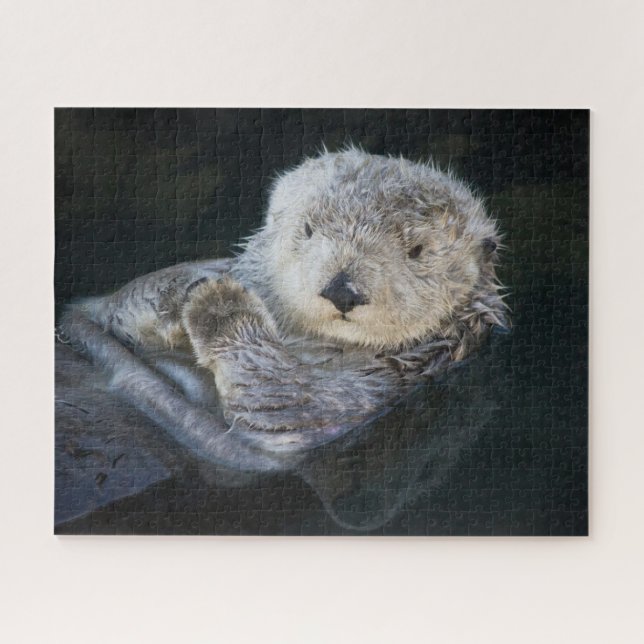 Puzzle Animaux de bébés cutest | Flottant de Loutres de m (Horizontal)