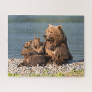 Puzzle Animaux de bébés cutest Mère Ours & Cubs