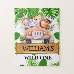 Puzzle Animaux de Safari Anniversaire Sauvage Un