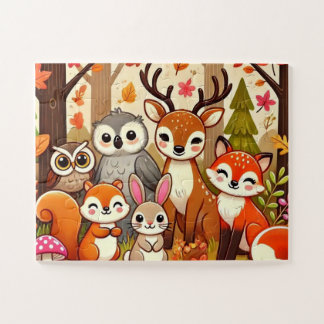 Puzzle Animaux des bois Automne