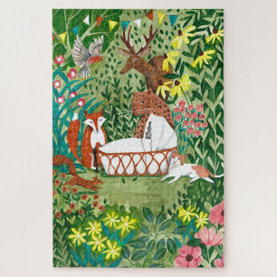 Puzzle Animaux mignons forêt verte Nouveau-né enfants