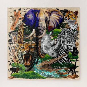 Puzzle Animaux sauvages de la Savane africaine
