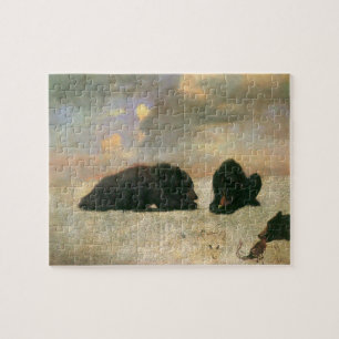Puzzle Animaux Vintage, Ours Grizzly par Albert Bierstadt