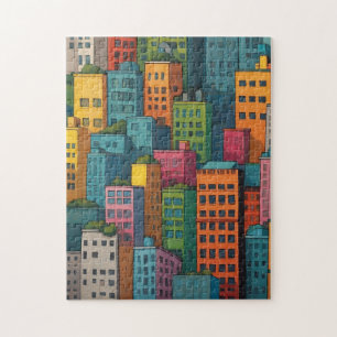 Puzzle animé de la ville