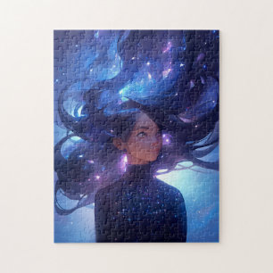 Puzzle Anime Girl Fabriquée En Étoiles