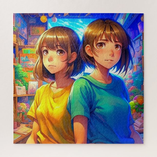 Puzzle Anime Jumelle à thème fille jumelle (Vertical)