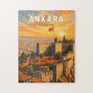 Puzzle Ankara Turquie Illustration Voyage Art Vintage