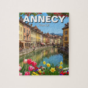 Puzzle Annecy France Fleurs Voyage