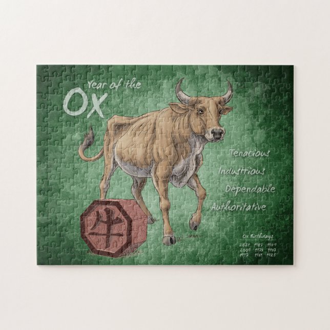 Puzzle Année de l'Ox Chinese Zodiac Art (Horizontal)