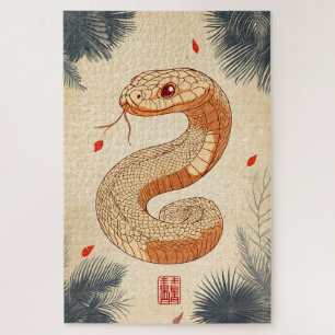 Puzzle Année du serpent Majestic Cobra Double Bonheur