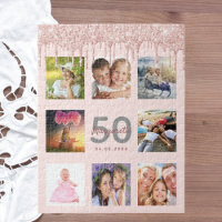 Anniversaire 50 gouttes de parties scintillant pho