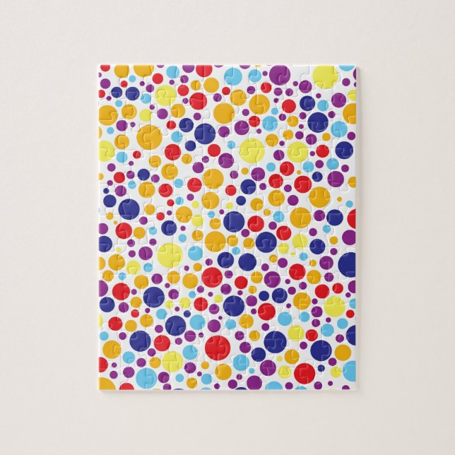 Puzzle Anniversaire daltonien - bleu, jaune, rouge, (Vertical)