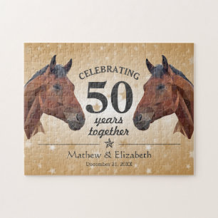 Puzzle Anniversaire du 50e Mariage de l'Élégant Horse Cus
