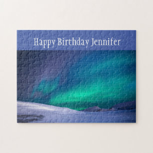 Puzzle Anniversaire Nom personnalisé Northern Lights Auro