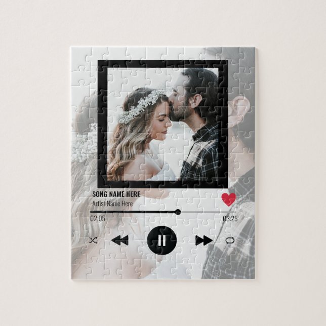 Puzzle Anniversaire Photo Première Danse Chanson Couples  (Vertical)