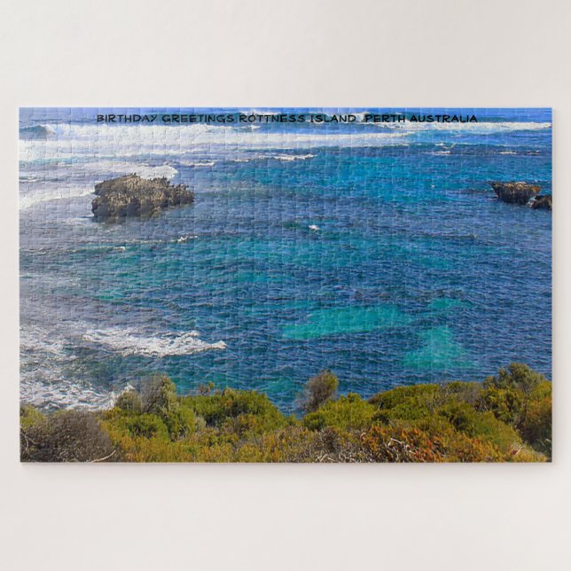 Puzzle Anniversaire Salutations Rottness Island Perth Aus (Horizontal)