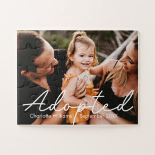 Puzzle Annonce d'adoption de photo personnalisée moderne