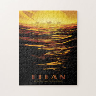 Puzzle Annonce Voyage Sci-Fi, Moon Titan