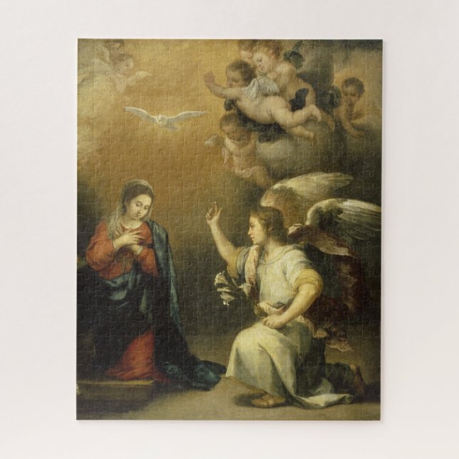 Puzzle Annunctiation, casse-tête religieuse de beaux-arts (Vertical)