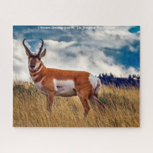 Puzzle Antilope Wyoming. Vœux de Noël