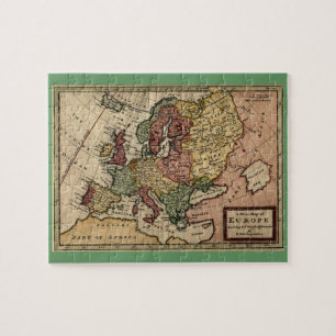 Puzzle Antiquarian 1721 Map of Europe by Herman Moll