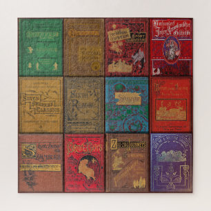 PUZZLE ANTIQUE 19E SIÈCLE LIVRES ART