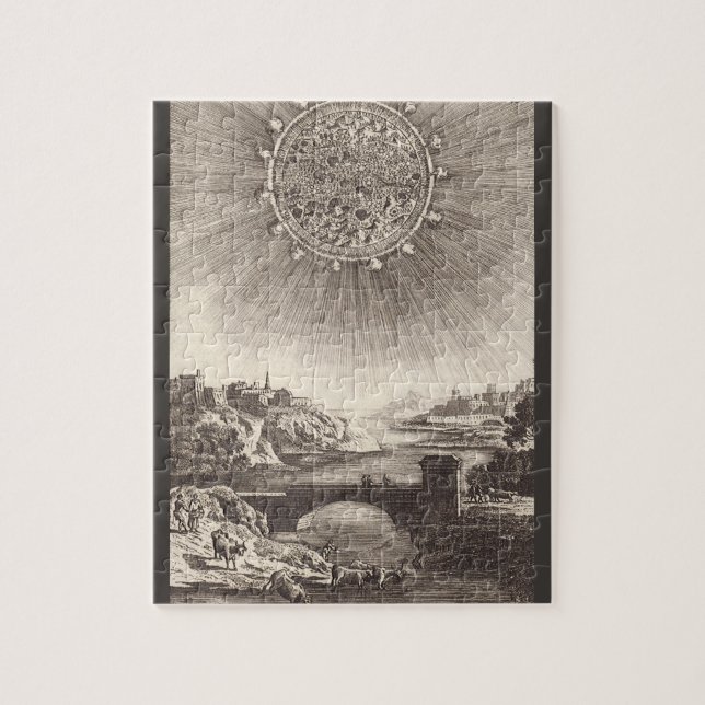 Puzzle Antique Astronomy Sky avec Soleil par Allain Malle (Vertical)