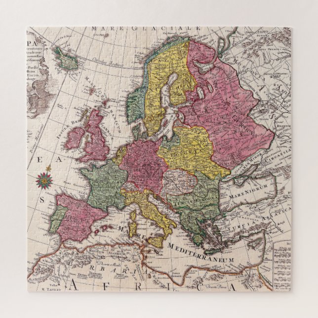 Puzzle Antique vieille carte inspirée (9) (Vertical)