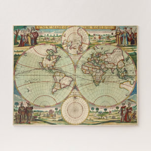 Puzzle Antique Vintage carte du monde