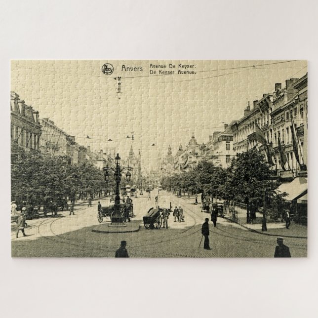 Puzzle Anvers 1900 Anvers De Keyser Avenue Anvers  (Horizontal)