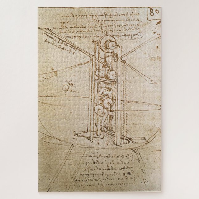 Puzzle Appareil volant (c.1487) par Leonardo da Vinci (Vertical)