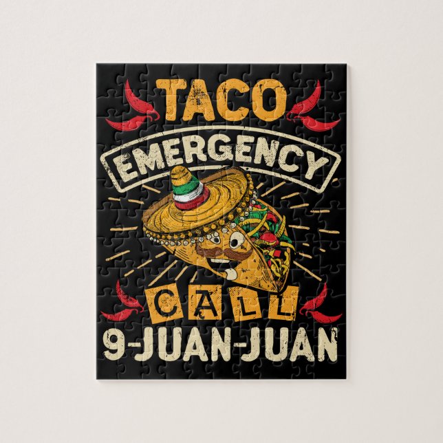Puzzle Appel d'urgence de taco de Cinco De Mayo 9 Juan (Vertical)
