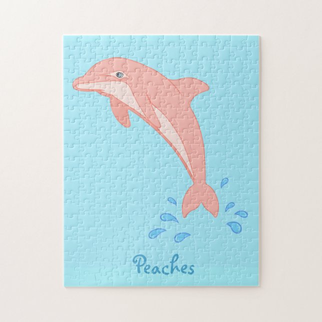 Puzzle Apprend le dauphin rose (Vertical)