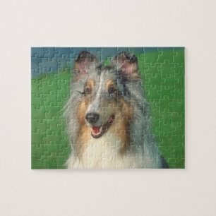 Puzzle approximatif de chien de colley de manteau