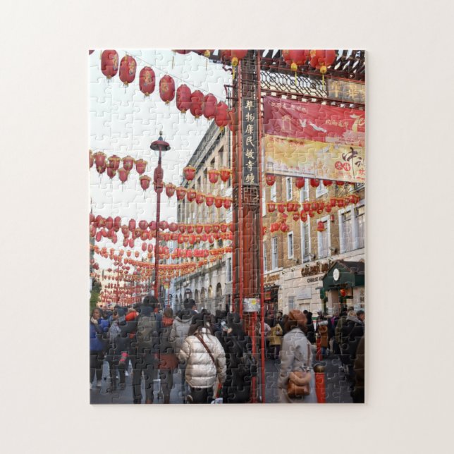 Puzzle Après-midi à Chinatown, Londres, Angleterre Royaum (Vertical)